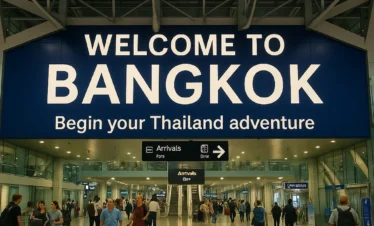 Suvarnabhumi Airport arrival area in Bangkok