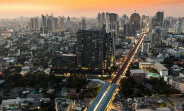 Daytime City View of Bangkok, Thailand