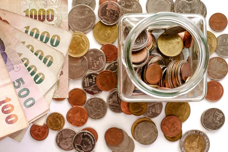 hai Currency Notes and Coins – Baht Banknotes and Coins Close-Up