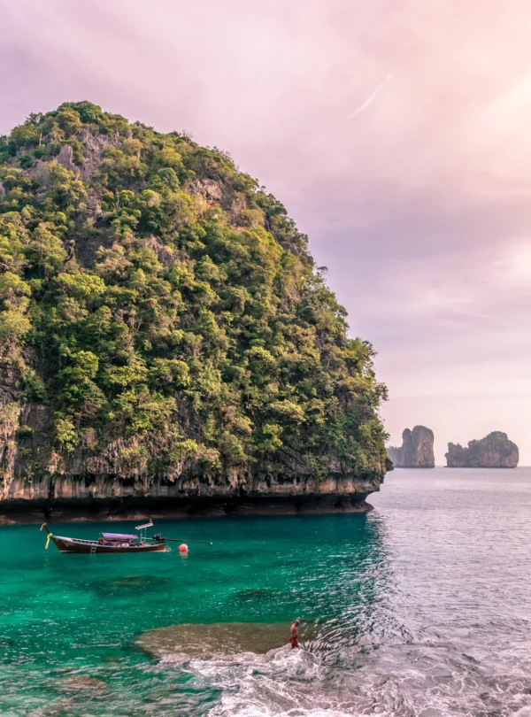 beautiful phi phi island thailand view sea and mountain inside sea