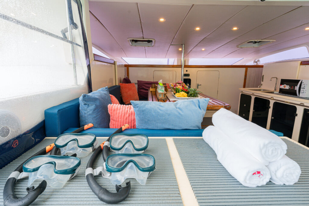private yacht with snorkeling equipment pattaya
