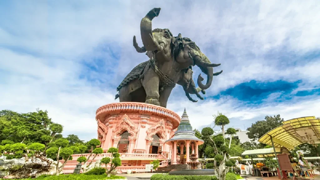 The Erawan Museum Bangkok three-headed elephant statue