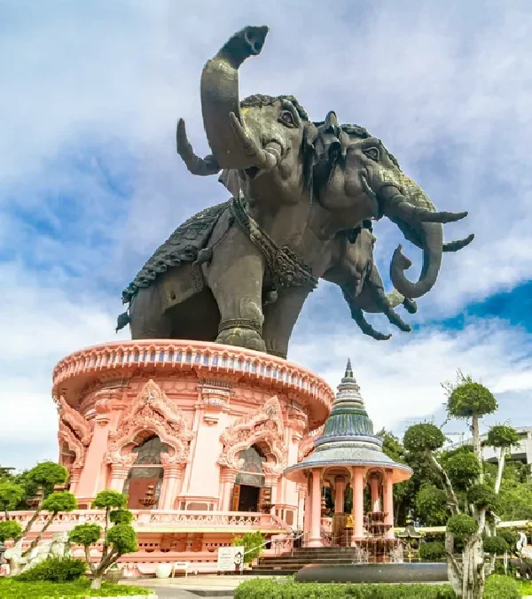 The Erawan Museum Bangkok three-headed elephant statue
