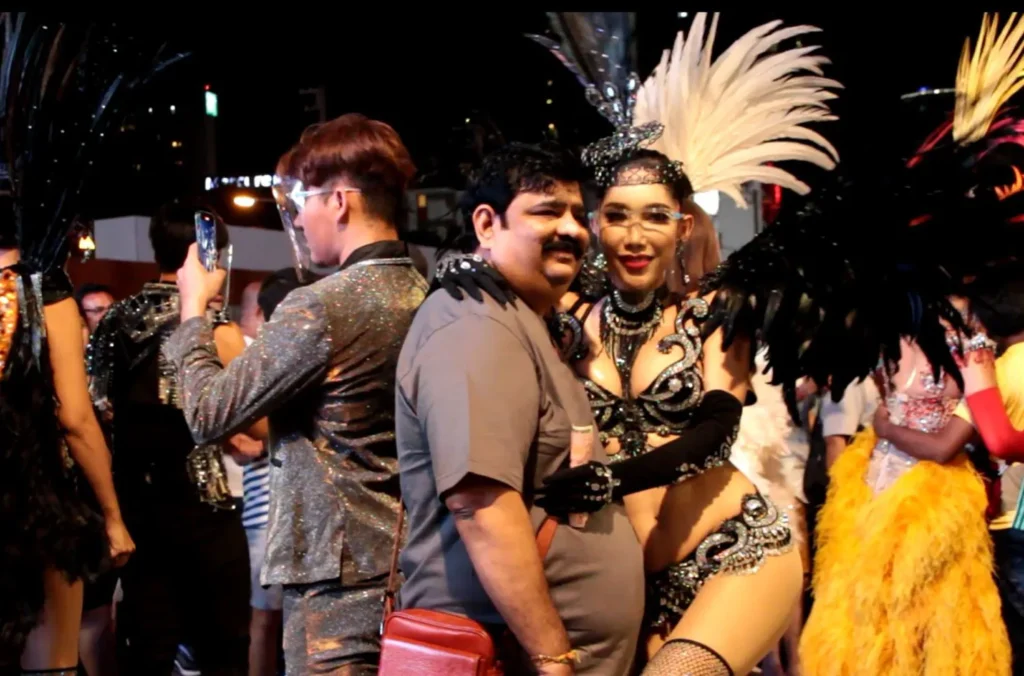 Tourists with Alcazar Performers After the Show
