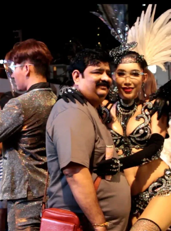 Tourists with Alcazar Performers After the Show