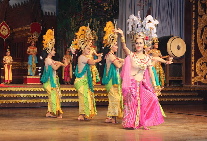 Traditional Thai dancers performing at Nong Nooch Cultural Show in Pattaya