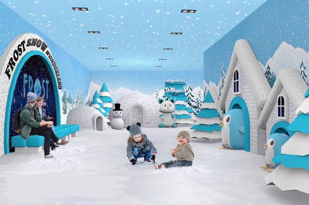 Visitors exploring the Ice Dome at Frost Magical Ice of Siam