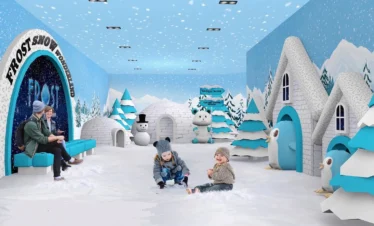 Visitors exploring the Ice Dome at Frost Magical Ice of Siam