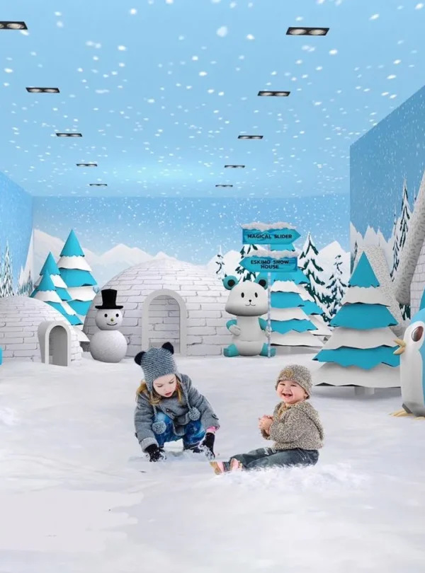 Visitors exploring the Ice Dome at Frost Magical Ice of Siam