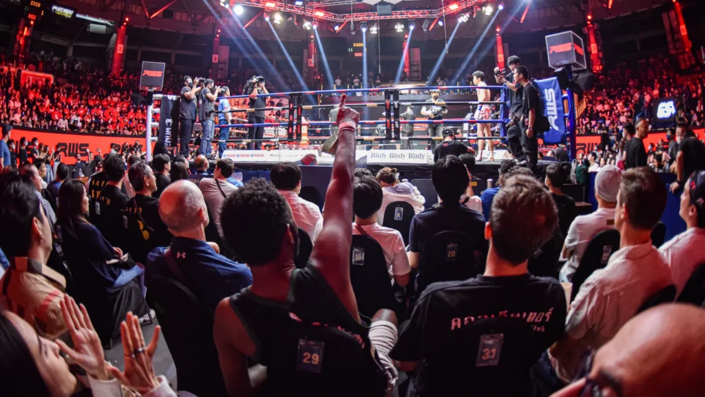 VIP Lounge seating with free-flow beer at Muay Thai stadium
