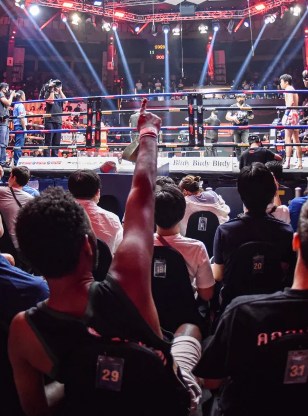 VIP Lounge seating with free-flow beer at Muay Thai stadium