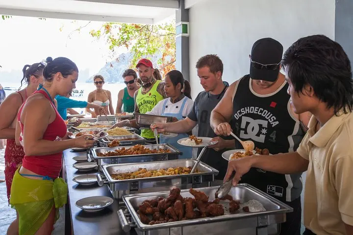 Buffet lunch served during Phi Phi Island day tour