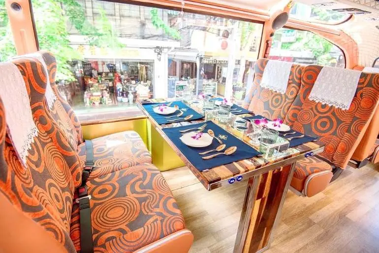 Gourmet Thai Meal on Luxury Bus Bangkok