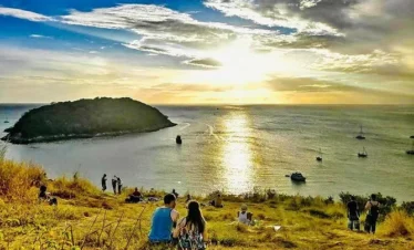 Scenic sunset at Promthep Cape in Phuket, Thailand