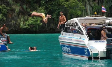 norkeling in clear waters at Phi Phi Island