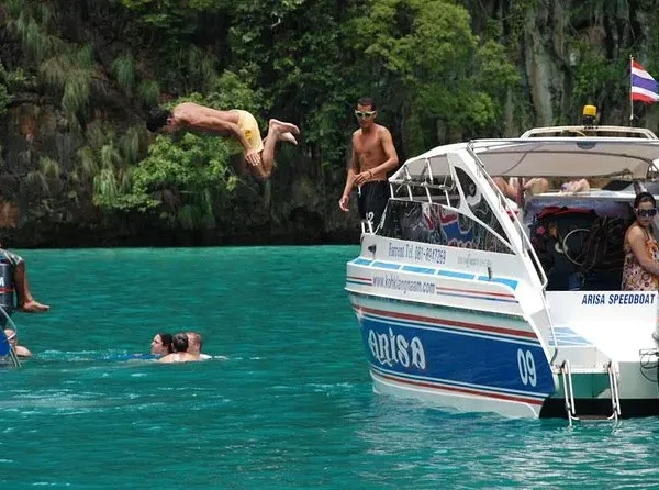 norkeling in clear waters at Phi Phi Island