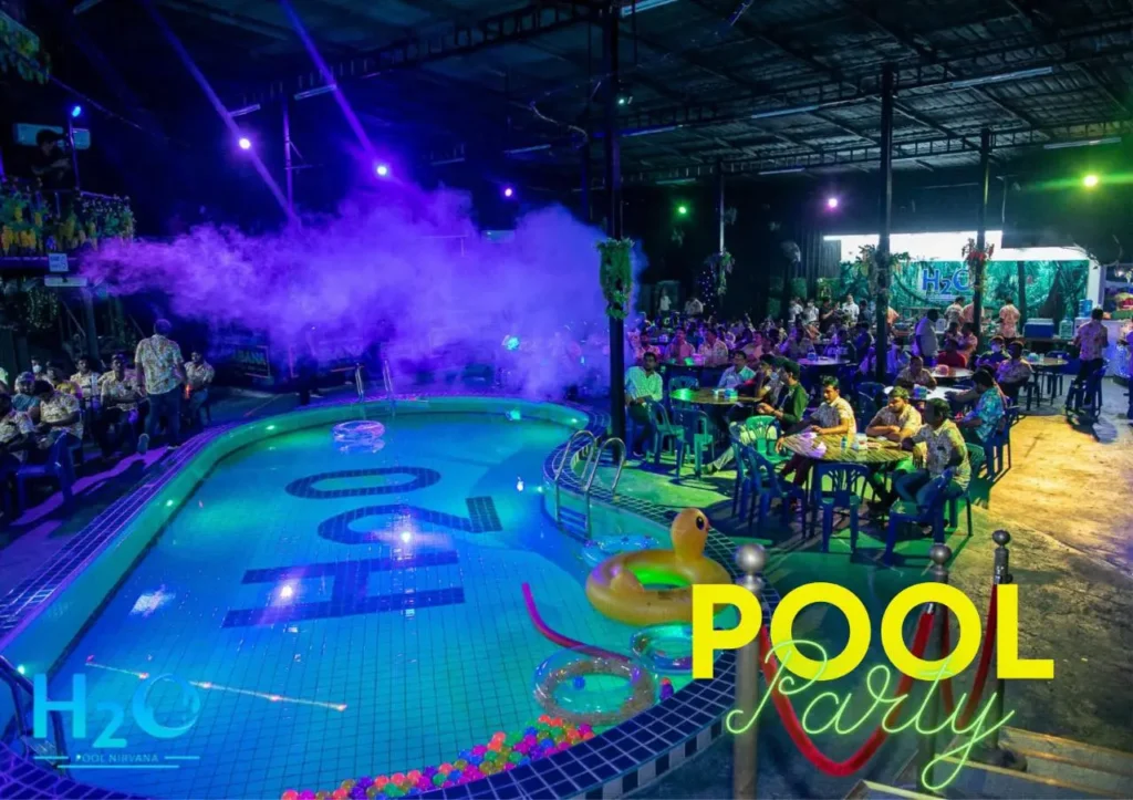 Luxury cabana seating area available at H2O Pool Pattaya for VIP guests