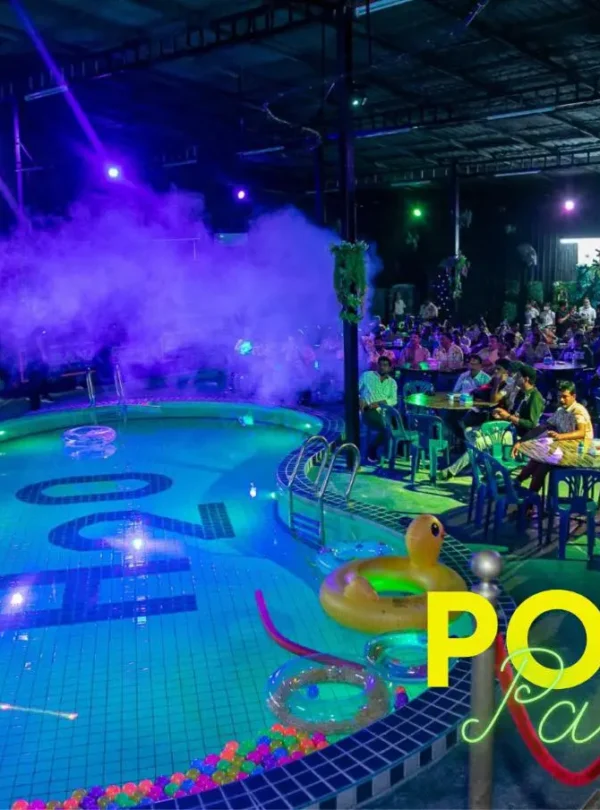Luxury cabana seating area available at H2O Pool Pattaya for VIP guests