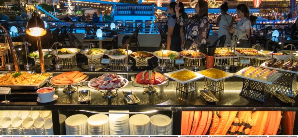International buffet onboard Royal Princess Cruise