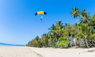 Parachute Glide Over Beach – Skydive Thailand