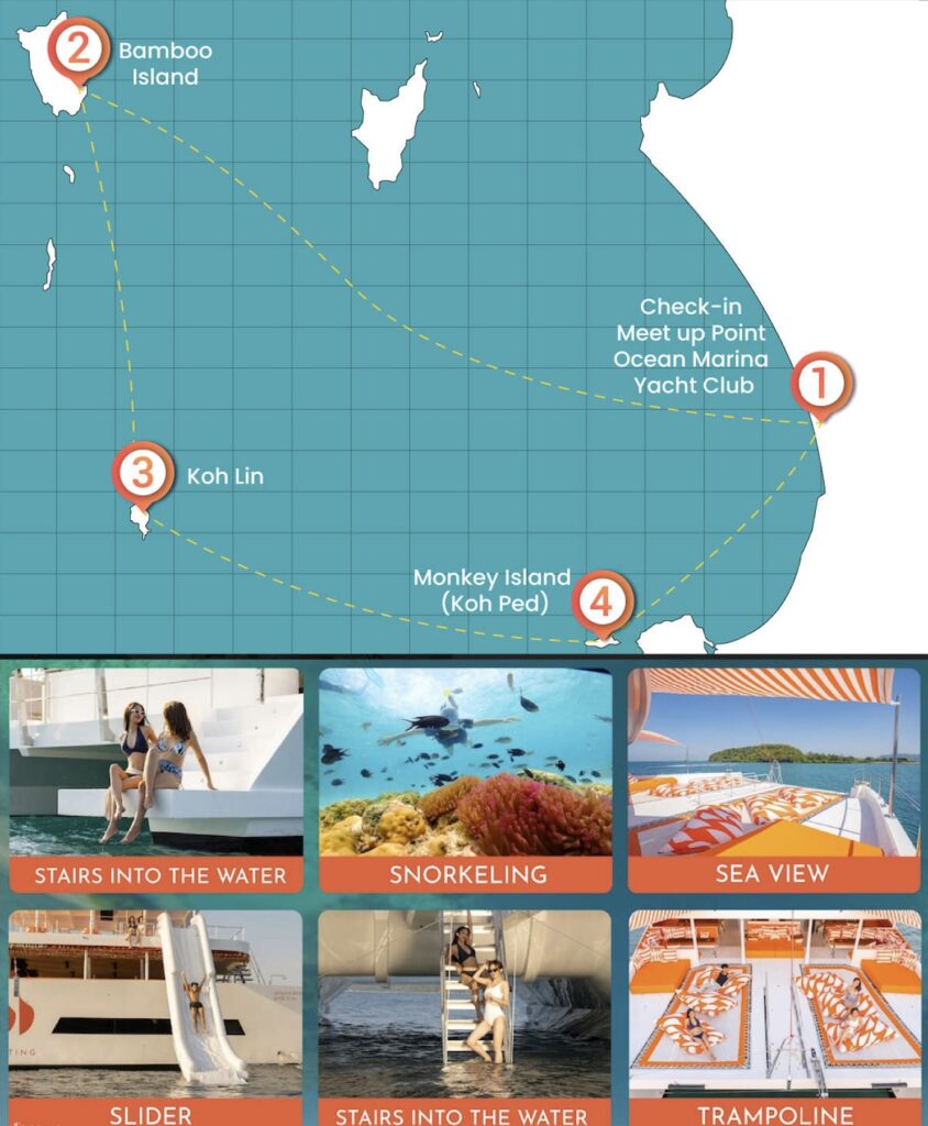 3 island shared full day tour in pattaya yacht