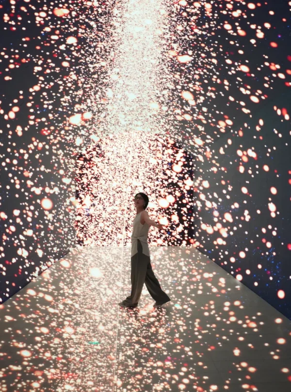 Guests interacting with virtual reality installations at Space & Time Cube Bangkok